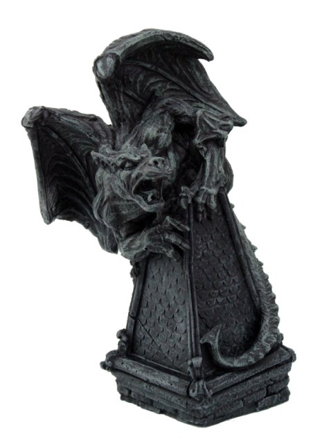 Roaring Gargoyle on a Spire Statue - Click Image to Close