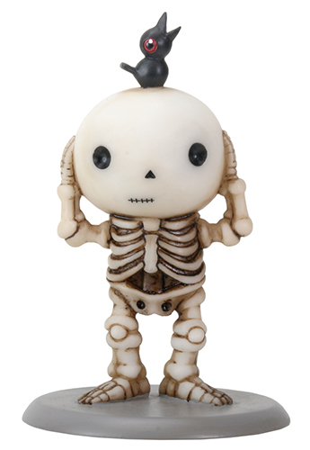 Lucky Meets a Crow Skellies Figurine - Click Image to Close