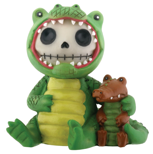 Chompsy Gator Furry Bones Skellies Figurine - Click Image to Close