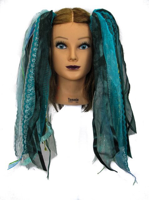 SeaBreeze Gothic Ribbon Hair Falls by Dreadful Falls - Click Image to Close