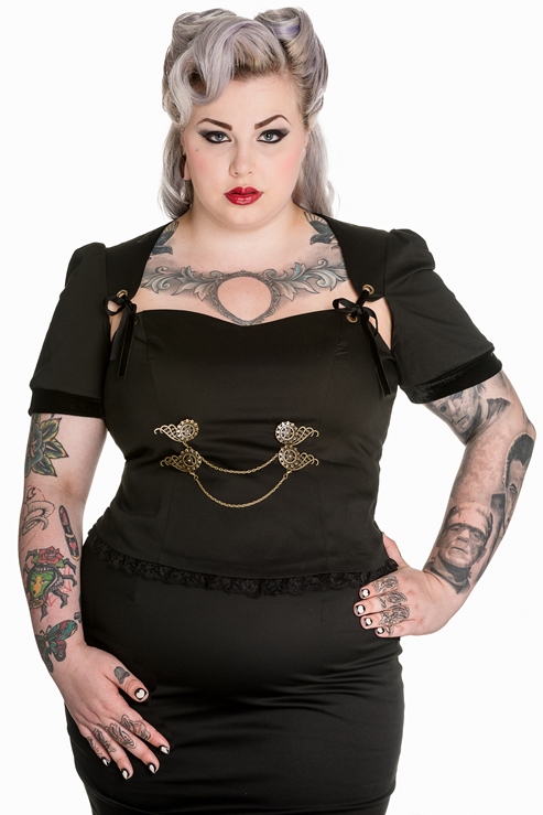 Spin Doctor Plus Size Gothic Black Steampunk Lorena Top [SD6393] - $48.99 :  Mystic Crypt, the most unique, hard to find items at ghoulishly great  prices!