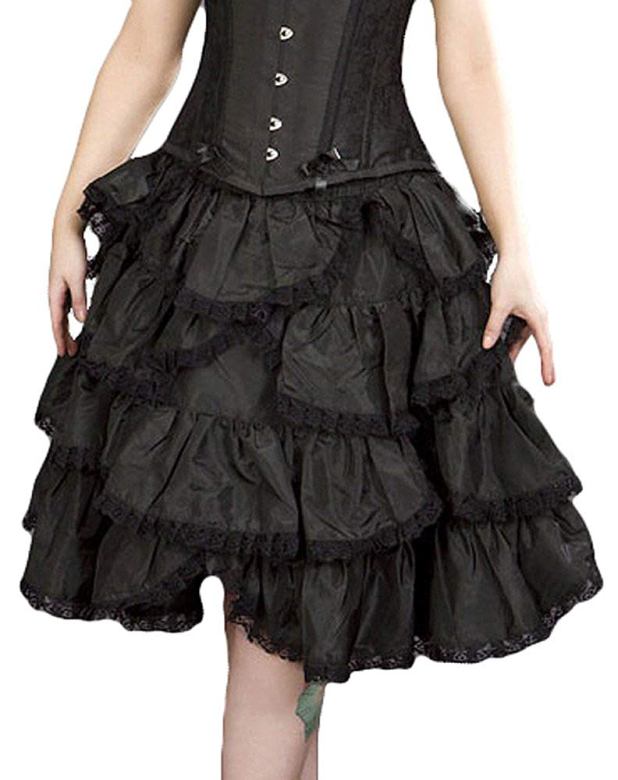 Burleska Plus Size Sophia Black Taffeta Gothic Knee Length Burlesque ...