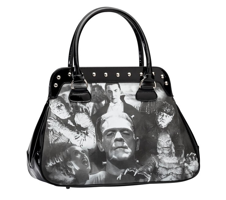 Universal Monsters Black and White Monster Collage Handbag