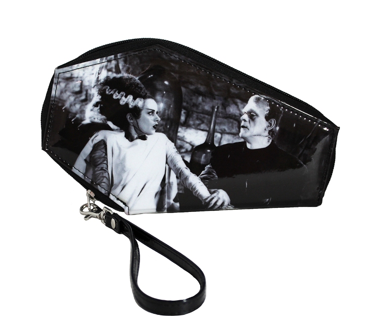 Universal Monsters Frankenstein & Bride We Belong Dead PVC Vinyl Coffin Wallet