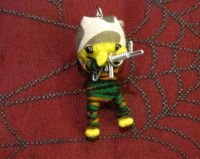 Yellow Army Man with Gun Voodoo Keychain