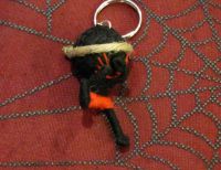 Black and Red Karate Kung Fu Voodoo Keychain