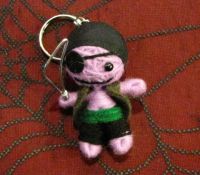 Purple Pirate Voodoo Keychain