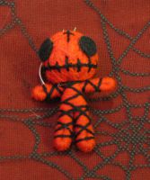 Red and Black Skelly Mummy Voodoo Keychain Red and Black Skelly Mummy Voodoo Keychain