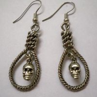 Skull in Noose Earrings Skull in Noose Earrings