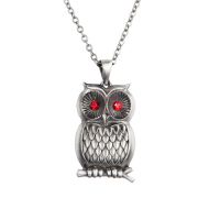 Owl Necklace w Red Eyes