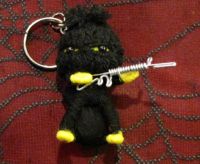 Yellow Bank Robber with Loot Bag Ski Mask Voodoo Keychain