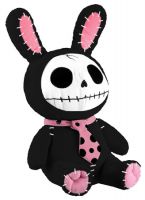 Black Bun Bun Furry Bones Skellies Plush Toy Black Bun Bun Furry Bones Skellies Plush Toy
