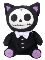 Small Black Mao Mao Furry Bones Skellies Plush Toy