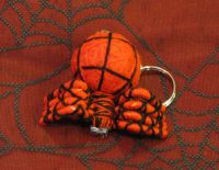 Red and Black Spider Voodoo Keychain