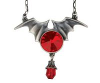 Batwing with Ruby Pendant Necklace