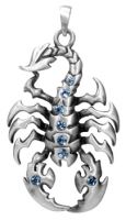 Blue Scorpion Pendant Necklace
