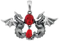 Guardian Dragons Pendant Necklace