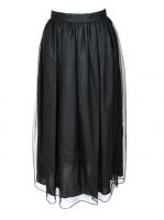 Eternal Love Black Long Mesh Gathered Gothic Skirt