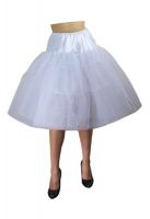 Plus Size White Gothic Rockabilly Organza Petticoat