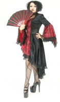 Eternal Love Plus Size Scarlet Red Gothic Gwendolyn Dress Taffeta Lace