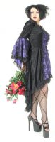 Eternal Love Plus Size Violet Purple Gothic Gwendolyn Dress Taffeta Lace