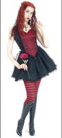 Eternal Love Gothic Scarlet Red Sacred Heart Mini Dress Tutu