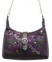 Dark Star Purple Gothic Cobweb Net/PVC Purse Dark Star Purple Gothic Cobweb Net/PVC Purse