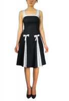 Plus Size Black and White Polka Dot Pin Up Summer Dress