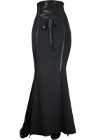Plus Size Black Gothic Vampire Corset Waist Long Skirt