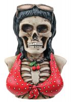 Hot Rod Sally Skull Figurine