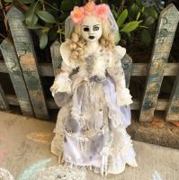 Beautiful One Eye Flower Crown Bride Creepy Horror Doll by Christie Creepydolls Beautiful One Eye Flower Crown Bride Creepy Horror Doll by Christie Creepydolls