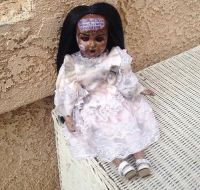 Ouija Girl Sitting or Standing Creepy Horror Doll by Christie Creepydolls Ouija Girl Sitting or Standing Creepy Horror Doll by Christie Creepydolls