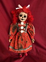 OOAK Raggedy Anne Clown Gothic Creepy Horror Doll Art by Christie Creepydolls OOAK Raggedy Anne Clown Gothic Creepy Horror Doll Art by Christie Creepydolls