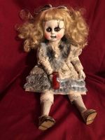 OOAK Alice in Wonderland Sitting Creepy Horror Doll Art by Christie Creepydolls OOAK Alice in Wonderland Sitting Creepy Horror Doll Art by Christie Creepydolls