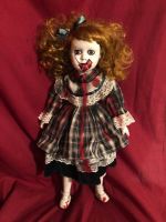 OOAK Cute Vampire Girl Creepy Horror Doll Art by Christie Creepydolls OOAK Cute Vampire Girl Creepy Horror Doll Art by Christie Creepydolls