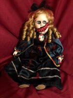 OOAK Sitting Split Face Vampire Creepy Horror Doll Art by Christie Creepydolls OOAK Sitting Split Face Vampire Creepy Horror Doll Art by Christie Creepydolls