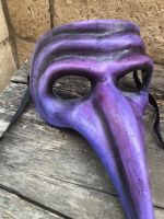 OOAK Purple Plague Doctor Death Mask Creepy Horror Art by Christie Creepydolls OOAK Purple Plague Doctor Death Mask Creepy Horror Art by Christie Creepydolls