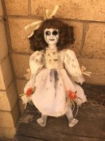 OOAK Sitting Faux Crack Creepy Horror Doll Art by Christie Creepydolls OOAK Sitting Faux Crack Creepy Horror Doll Art by Christie Creepydolls