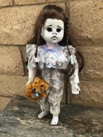 OOAK Child With Bear Creepy Horror Doll Art by Christie Creepydolls OOAK Child With Bear Creepy Horror Doll Art by Christie Creepydolls
