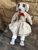OOAK Sitting Dog Creepy Horror Doll Art by Christie Creepydolls OOAK Sitting Dog Creepy Horror Doll Art by Christie Creepydolls
