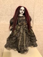 OOAK Crazy Eye Burgundy Mourning Creepy Horror Doll Art by Christie Creepydolls OOAK Crazy Eye Burgundy Mourning Creepy Horror Doll Art by Christie Creepydolls