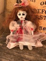 OOAK Small Sitting Bloody One Eye Creepy Horror Doll Art by Christie Creepydolls