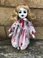 OOAK Small Hollow Eyed Bloody Vamp Girl Creepy Horror Doll Art by Christie Creepydolls OOAK Small Hollow Eyed Bloody Vamp Girl Creepy Horror Doll Art by Christie Creepydolls