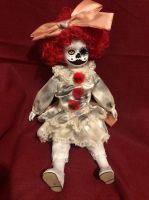 OOAK Red Clown Circus Sideshow Creepy Horror Doll Art by Christie Creepydolls OOAK Red Clown Circus Sideshow Creepy Horror Doll Art by Christie Creepydolls