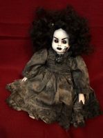 OOAK Small Musical Sitting Black Spider Girl Creepy Horror Doll Art by Christie Creepydolls OOAK Small Musical Sitting Black Spider Girl Creepy Horror Doll Art by Christie Creepydolls