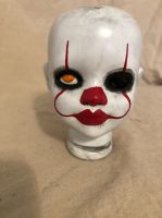OOAK Pennywise Clown Doll Head Horror Doll Art by Christie Creepydolls OOAK Pennywise Clown Doll Head Horror Doll Art by Christie Creepydolls