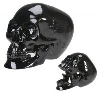 Large Black Crystal Skull with Movable Jaw