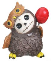 Hootie Owl Furry Bones Skellies Figurine