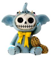 Elefun Elephant Furry Bones Skellies Figurine