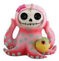 Octopee Octopus Furry Bones Skellies Figurine